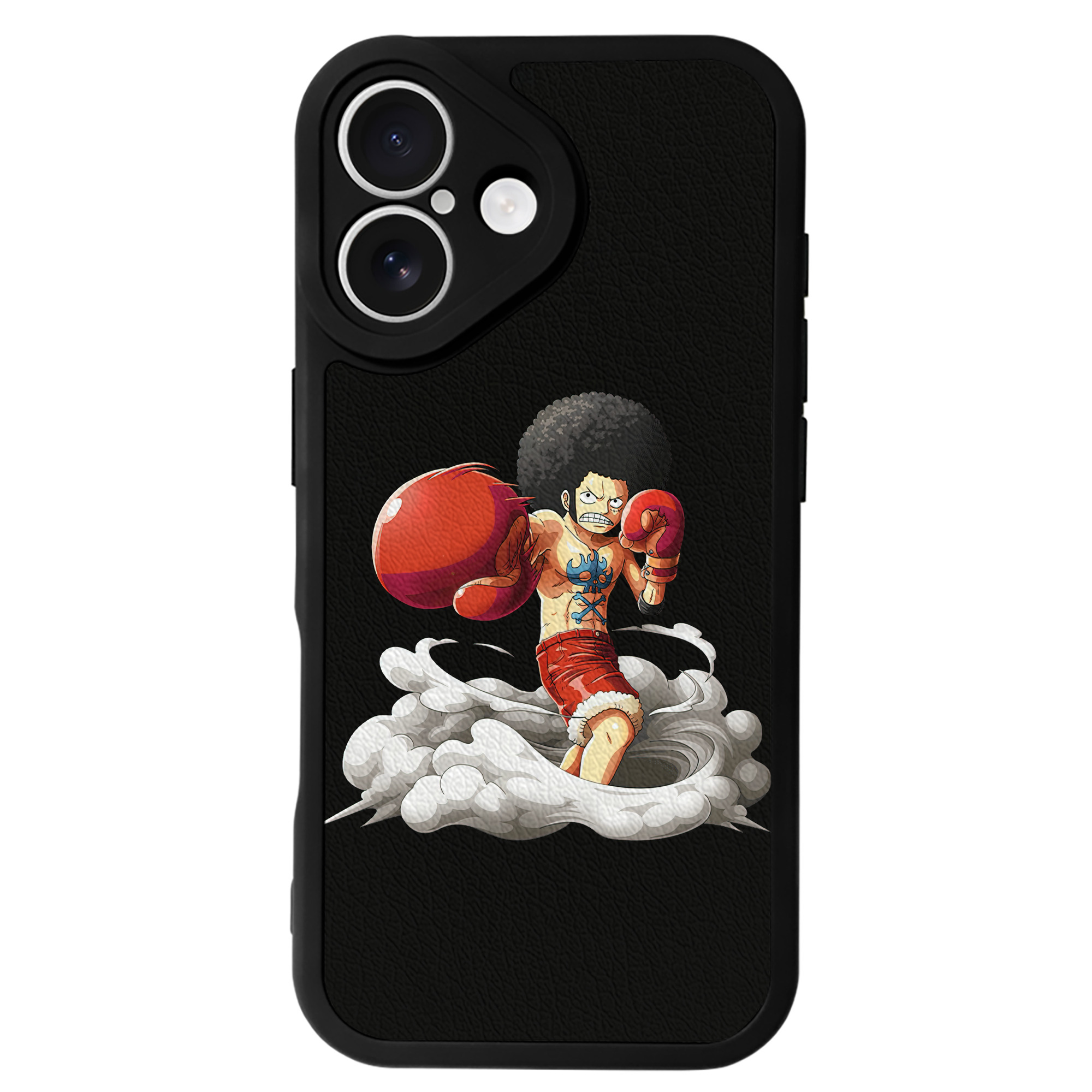 （画像用） ワンピース モンキー・D・ルフィ ONE PIECE Monkey D. Luffy 【iPhone 16シリーズ対応】シリコンスマホケース（レザー調） 材質：シリコン